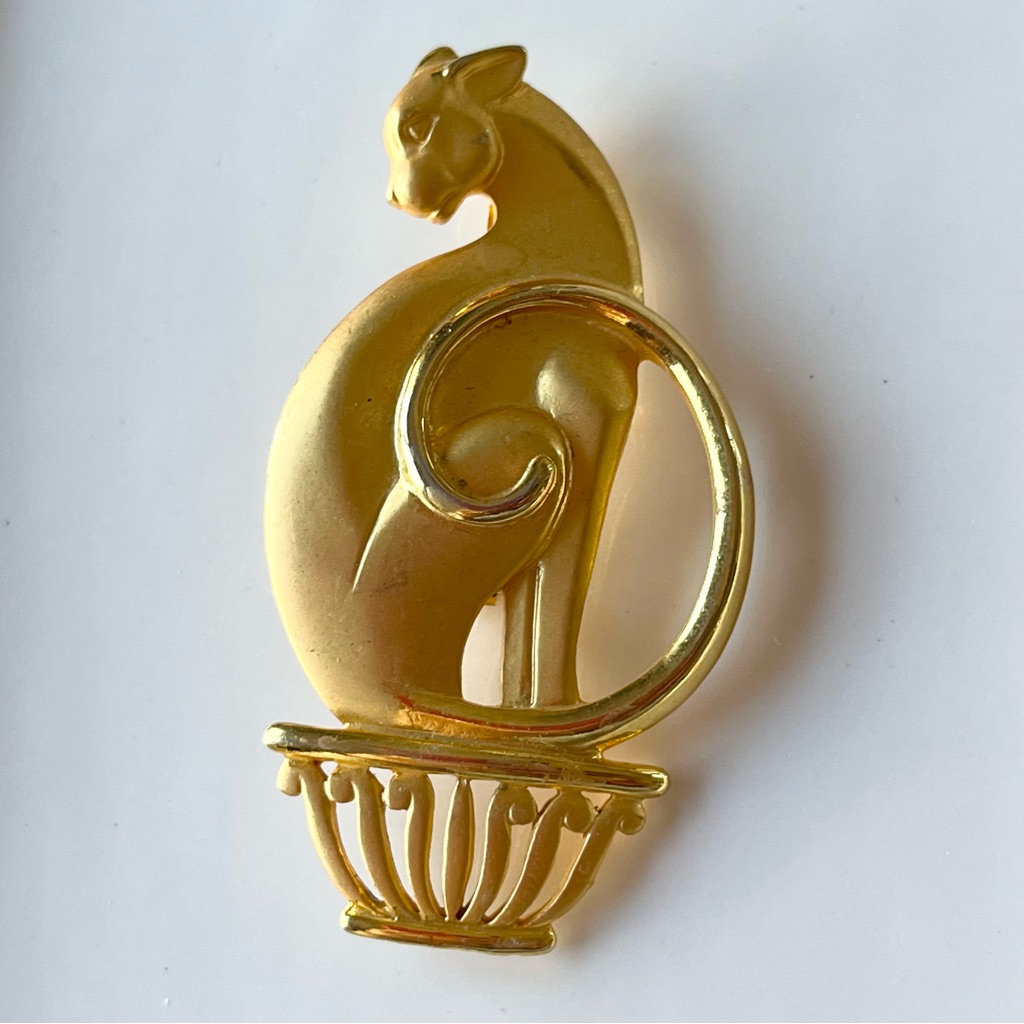 Vintage Jj Jonette Egyptian Sphinx Brooch